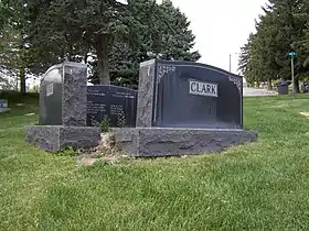 Clark family grave markers.