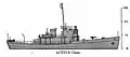 The US Office of Naval Intelligence recognition image for the Active-class cutter during 1943.