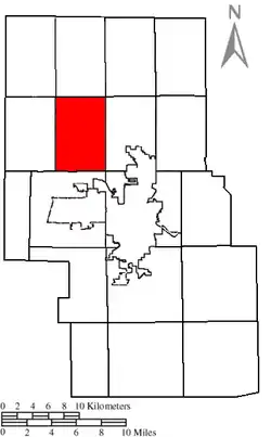 Location of Jackson Township in Richland County.