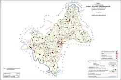 Map showing Jaisinghpur (#190) in Jaisinghpur CD block