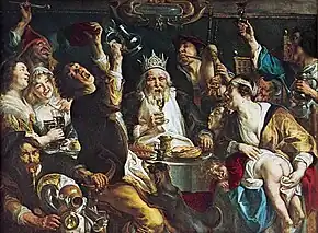 Jacob Jordaens, The King drinks, 17th century.