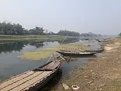 Village boats in Jalangi River