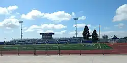 Football field seen from the East