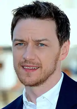 A photograph of McAvoy attending the 2014 Cannes Film Festival