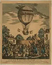 Balloon ascent, James Sadler, 1811