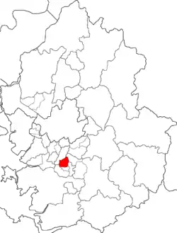 Map of Gyeonggi highlighting Jangan-gu.