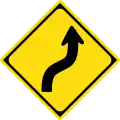 Double curve, first to the right