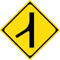 Traffic merges from the left