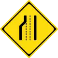 Left lane ends