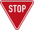 Stop (In English Only, used in United States Armed Forces Bases in Japan.)