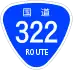 National Route 322 shield