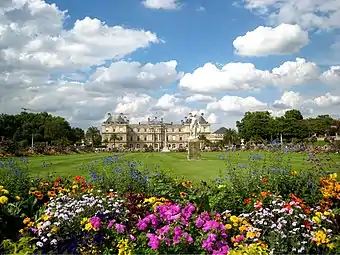 Borders of annuals in August