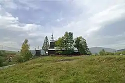 View of the Greek Catholic Church of St. Luke in Jastrzębik