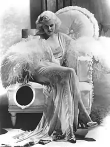 Black-and-white image of Jean Harlow