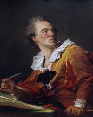 Inspiration, by Jean-Honoré Fragonard (1789)