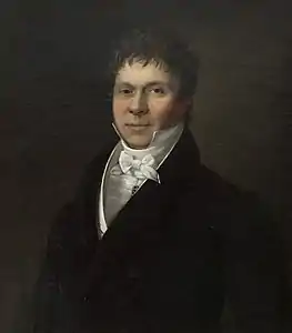 Jean-Louis van Dievoet [fr] (1777–1854), Secretary of the Belgian Supreme Court, husband of Jeanne Wittouck (portrait by Ignace Brice)