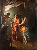 L'origine du peinture Dibutades Tracing the Portrait of her Lover