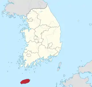 Location of Jeju Special Self-Governing Province