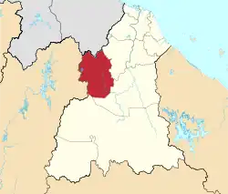 Location of Jeli District in Kelantan