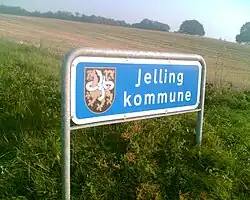 Former sign of Jelling Municipality