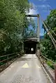 Covered bridge over the Sava River in Jevnica