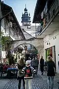 Courtyard of the Drezner family, known as Schindler's List Passage. Alleyway used as location for the film