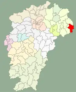 Location in Jiangxi