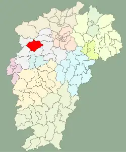 Location in Jiangxi