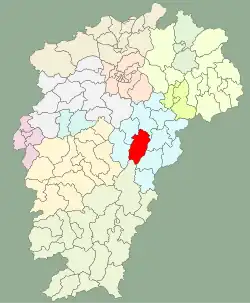 Location in Jiangxi