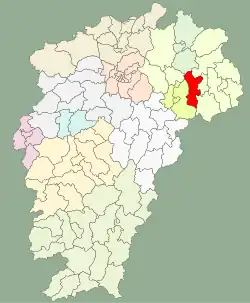 Location in Jiangxi