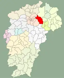 Location in Jiangxi