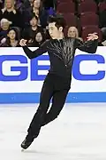 Jin Boyang in his free skate at the 2019 Skate America