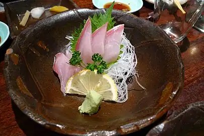 Amberjack sashimi