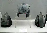 Shang dynasty helmet fittings (leather helmet no longer extant)