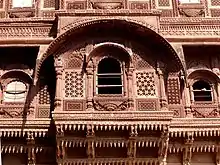 Jharokha balcony at Mehrangarh Fort in Jodhpur (India)