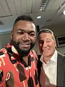 Amorosino and David Ortiz of the Boston Red Sox