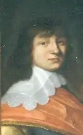 John Ernest of Nassau-Siegen (1618–1639). Detail of a painting by Gerard van Honthorst, c. 1633–1635. Stadhouderlijk Hof, Leeuwarden.