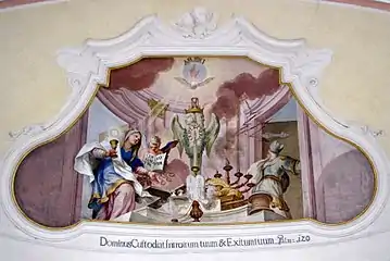 Ceiling painting by Johann Georg Bergmüller in Ochsenhausen Abbey