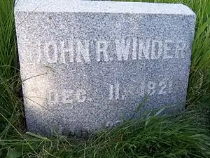 Headstone of John R. Winder.