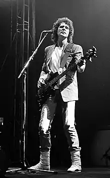 Illsley playing with Dire Straits on their Brothers in Arms Tour, 10 May 1985, Belgrade