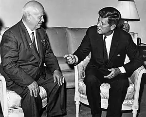 Image 50Soviet leader Nikita Khrushchev (left) with US President John F. Kennedy in Vienna, 3 June 1961 (from Soviet Union)