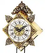 An unusual diamond wall clock made by John Tolson, circa 1720