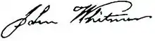 Signature of John Whitmer