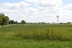 Fields north of the village of Green Camp