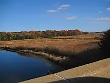 Winding through the marsh east of Rt 3