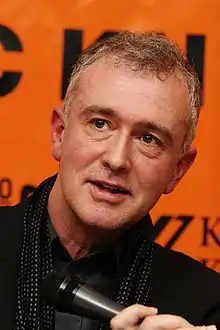 O'Connor introducing the Czech translation of one of his books in 2008