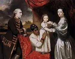 Joshua Reynolds, Robert Clive and his family with an Indian maid, 1765