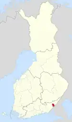 Location of Joutseno in Finland