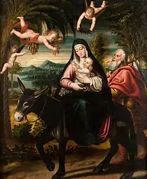 Flight into Egypt; 127 × 107 cm, 1600–27, private collection.