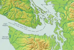 Highlands is located in Strait of Juan de Fuca